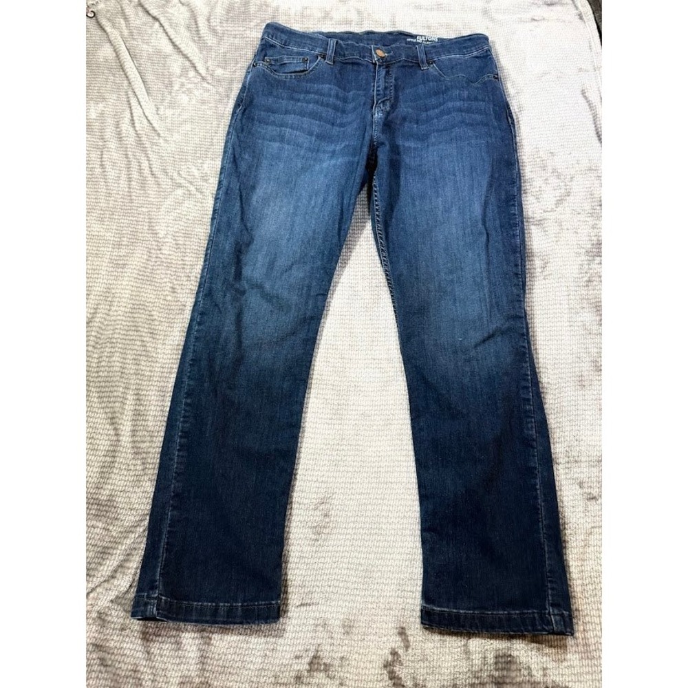Mugsy Fulton Slim Fit Jeans Mens 34x28‎ Dark Wash Denim Blue Pants